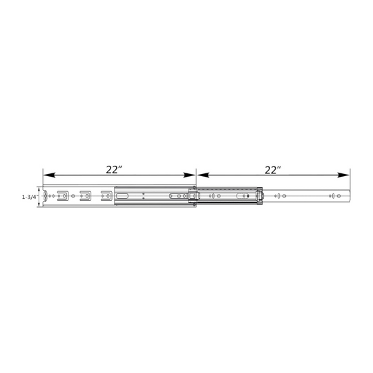 10 Pairs - 22-Inch Full Extension Ball Bearing Drawer Slides - Berta Store