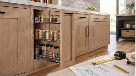 Pull-Out Spice Rack Cabinet Sizes: Width, Clearance and Installation