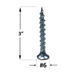 1000 Pcs - Phillips Drive #6 White Zinc Wood Screws, 3-Inch Bugle Head for Drywall and Wood Studs - Berta 