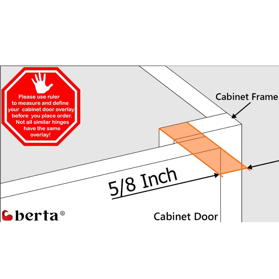 20 Pcs 105° Soft Close Hinges – 5/8" Overlay for Face Frame & Frameless Cabinets - Berta Store 
