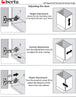 20 Pcs - 165° Lazy Susan Hinge, Frameless Full Overlay, Self-Close, CLIP-ON Concealed Hardware for Corner Kitchen Cabinet & Closets - Berta 