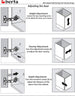 20 Pcs - 165° Lazy Susan Hinge, Frameless Full Overlay, Soft Close, CLIP-ON Concealed Hardware for Corner Kitchen Cabinet & Closets - Berta 