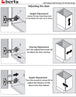 20 Pcs - 165° Lazy Susan Hinge, Frameless Full Overlay, Soft Close, CLIP-ON Concealed Hardware for Corner Kitchen Cabinet & Closets - Berta 