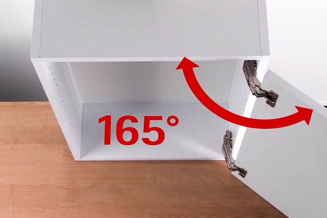 20 Pcs - 165° Lazy Susan Hinge, Frameless Full Overlay, Soft Close, CLIP-ON Concealed Hardware for Corner Kitchen Cabinet & Closets - Berta 