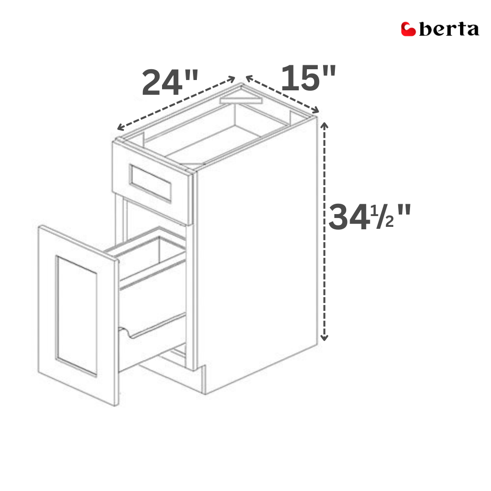 Base Accessory Cabinets - Classic Shaker Pre-Assembled - Berta 
