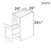 Base Accessory Cabinets - Classic Shaker Pre-Assembled - Berta 