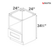 Base Accessory Cabinets - Classic Shaker Pre-Assembled - Berta 