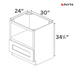 Base Accessory Cabinets - Classic Shaker Pre-Assembled - Berta 