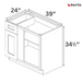 Base Blind Corner Cabinets - Classic Shaker Pre-Assembled - Berta 
