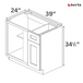 Base Blind Corner Cabinets - Classic Shaker Pre-Assembled - Berta 