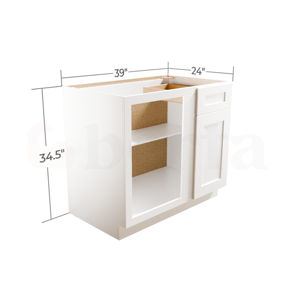 Base Blind Corner Cabinets - Classic Shaker Pre-Assembled - Berta 