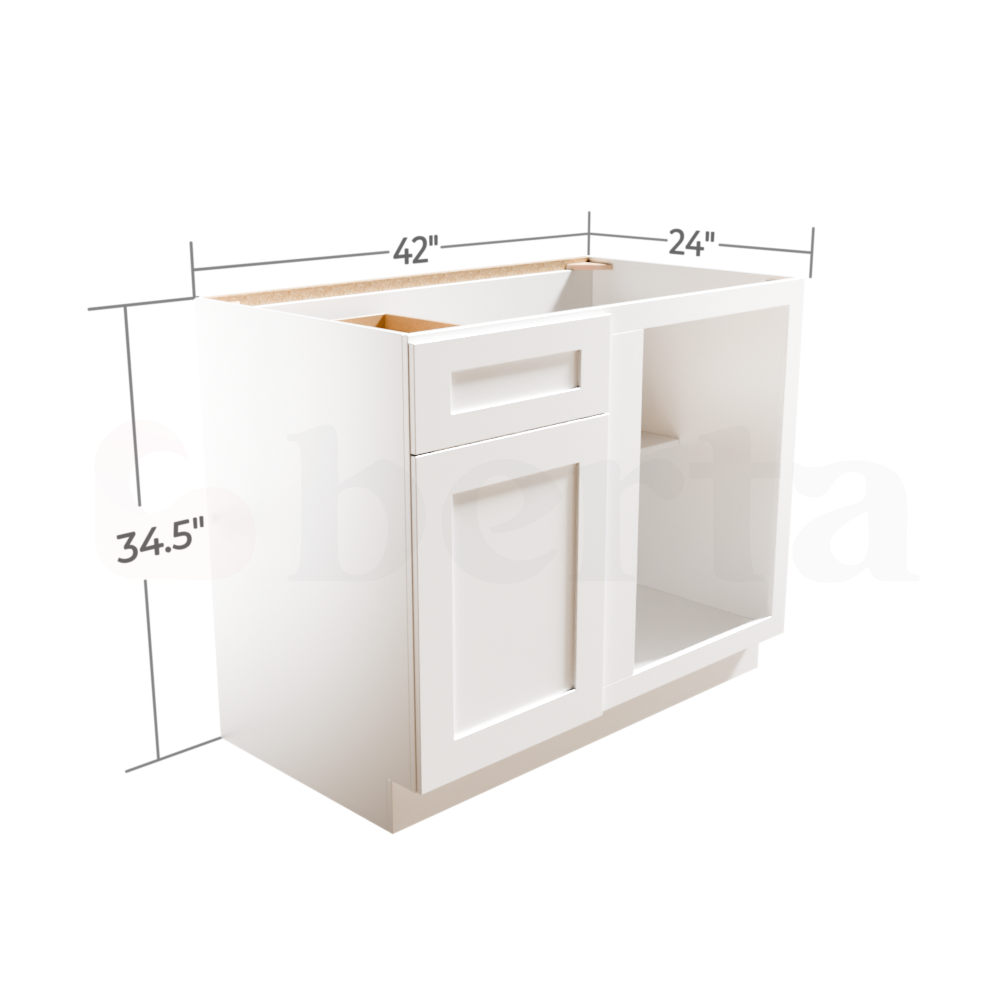 Base Blind Corner Cabinets - Classic Shaker Pre-Assembled - Berta 
