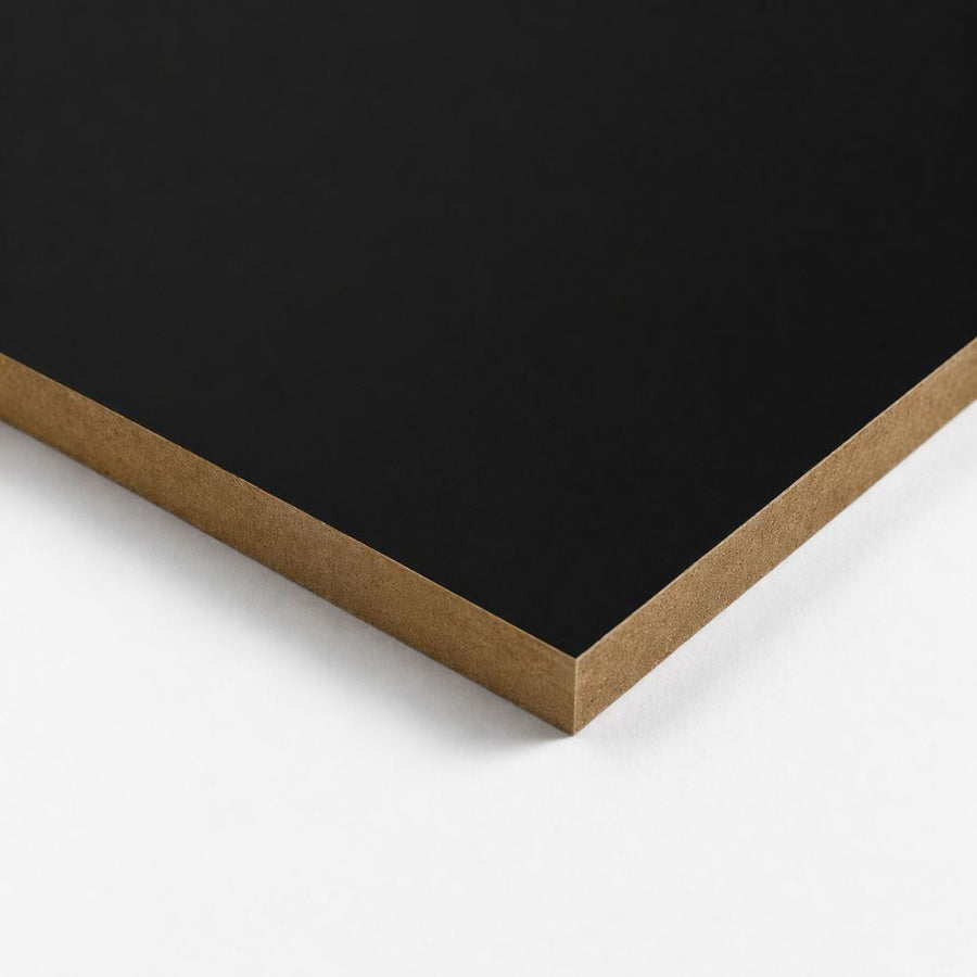 Black Acrylic MDF sample and 4×8 panel