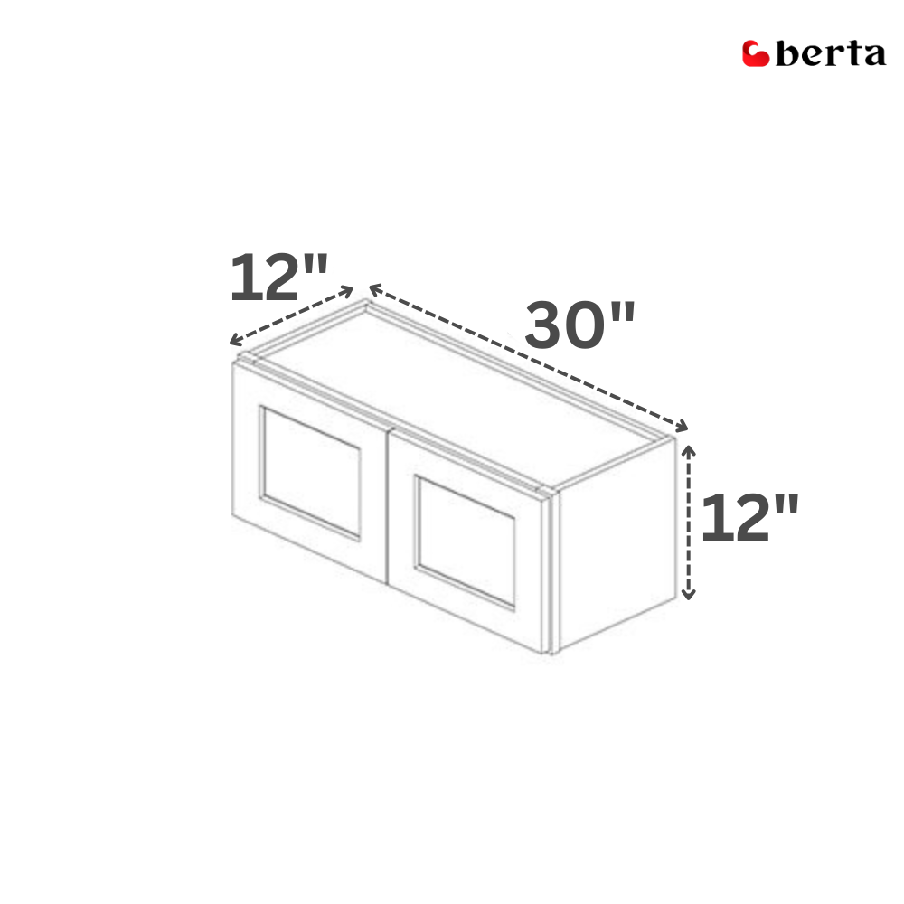 Bridge Wall Cabinets - Classic Shaker Pre-Assembled - Berta 