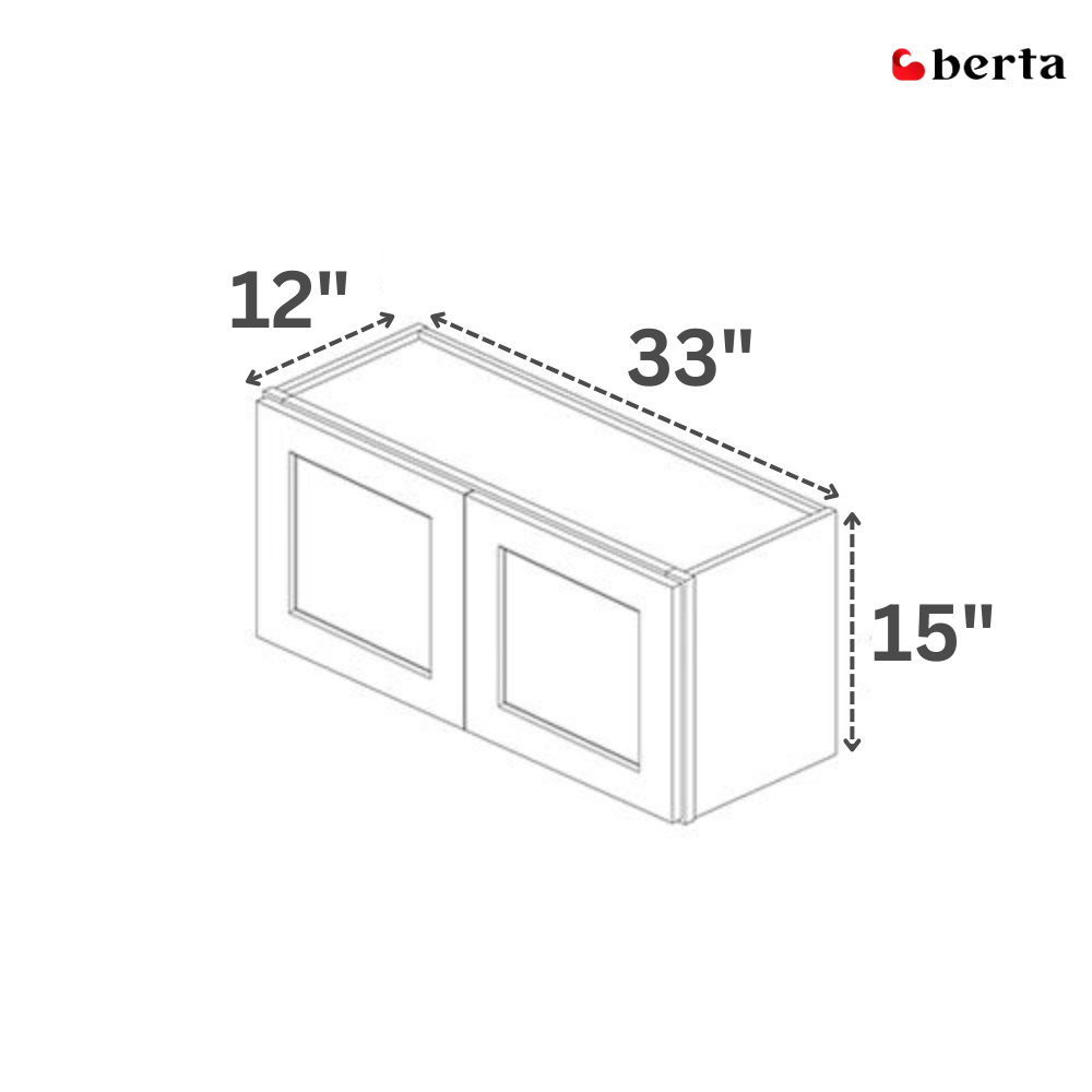 Bridge Wall Cabinets - Classic Shaker Pre-Assembled - Berta 