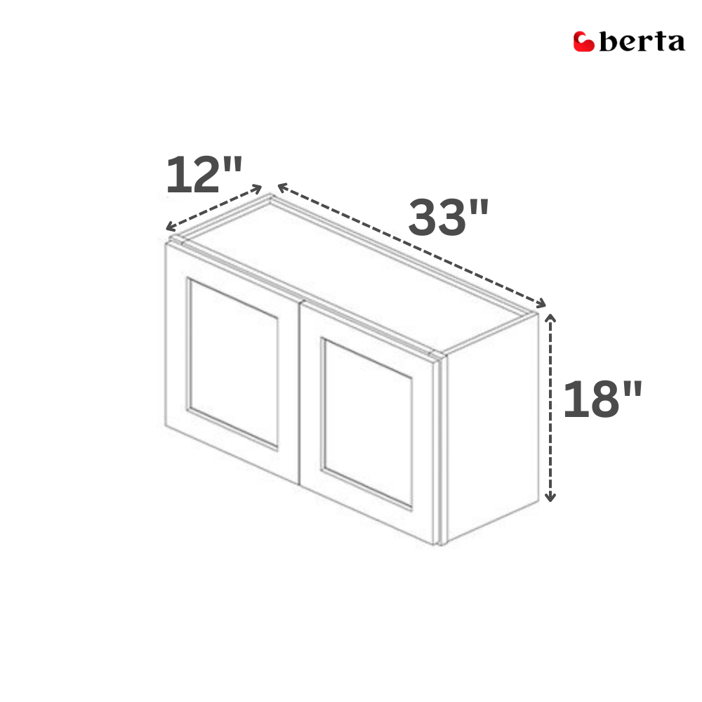 Bridge Wall Cabinets - Classic Shaker Pre-Assembled - Berta 