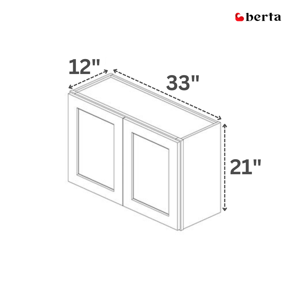 Bridge Wall Cabinets - Classic Shaker Pre-Assembled - Berta 