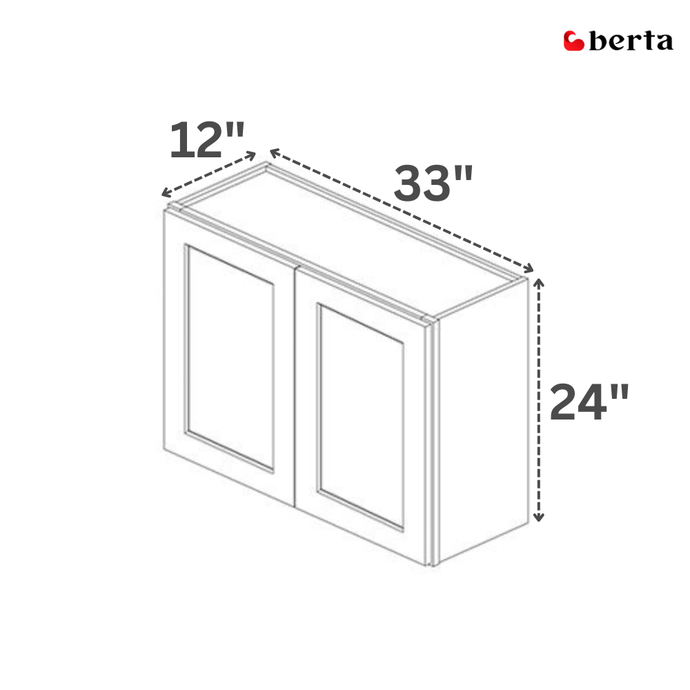 Bridge Wall Cabinets - Classic Shaker Pre-Assembled - Berta 