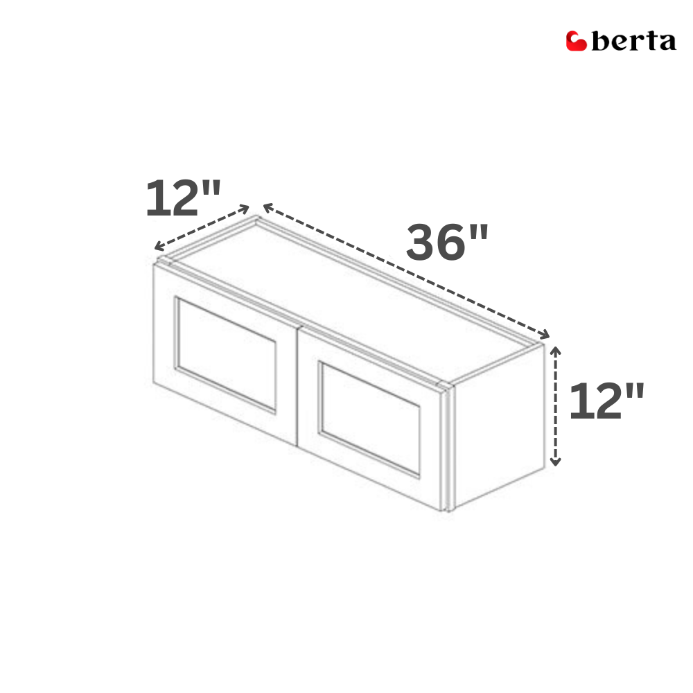 Bridge Wall Cabinets - Classic Shaker Pre-Assembled - Berta 