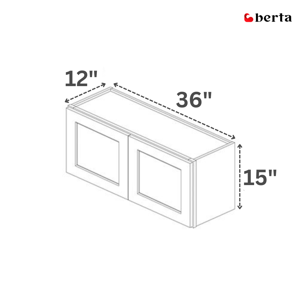 Bridge Wall Cabinets - Classic Shaker Pre-Assembled - Berta 