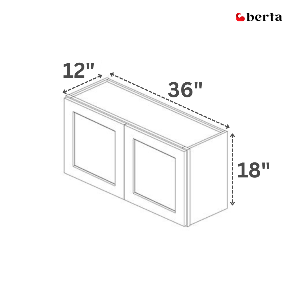 Bridge Wall Cabinets - Classic Shaker Pre-Assembled - Berta 