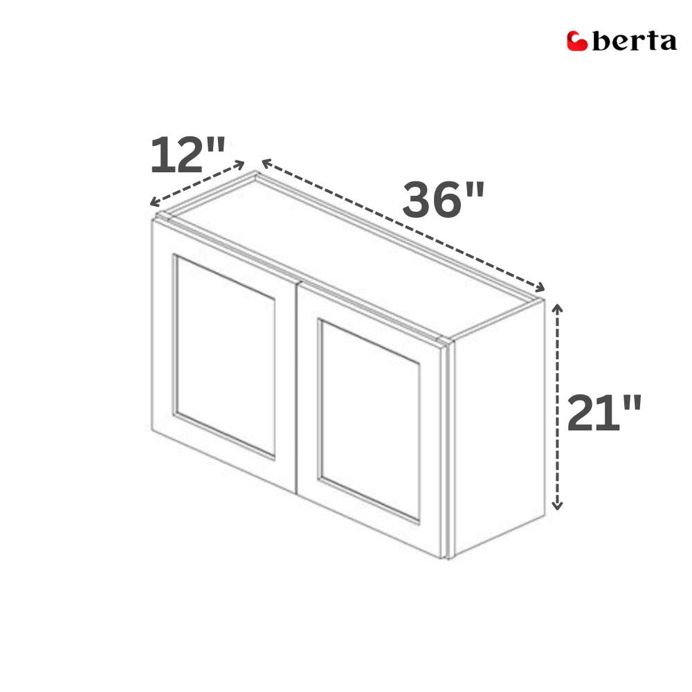 Bridge Wall Cabinets - Classic Shaker Pre-Assembled - Berta 