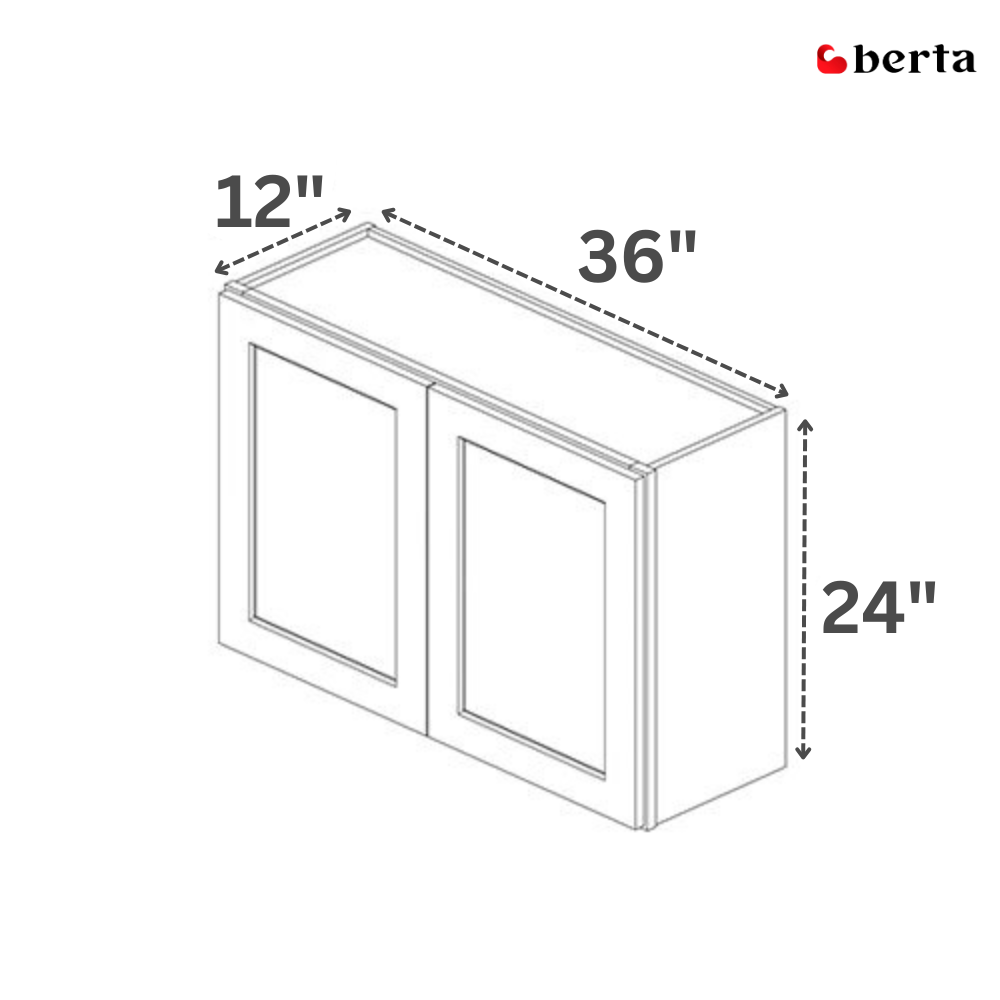 Bridge Wall Cabinets - Classic Shaker Pre-Assembled - Berta 