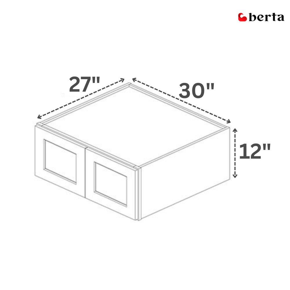 Bridge Wall Cabinets - Classic Shaker Pre-Assembled - Berta 