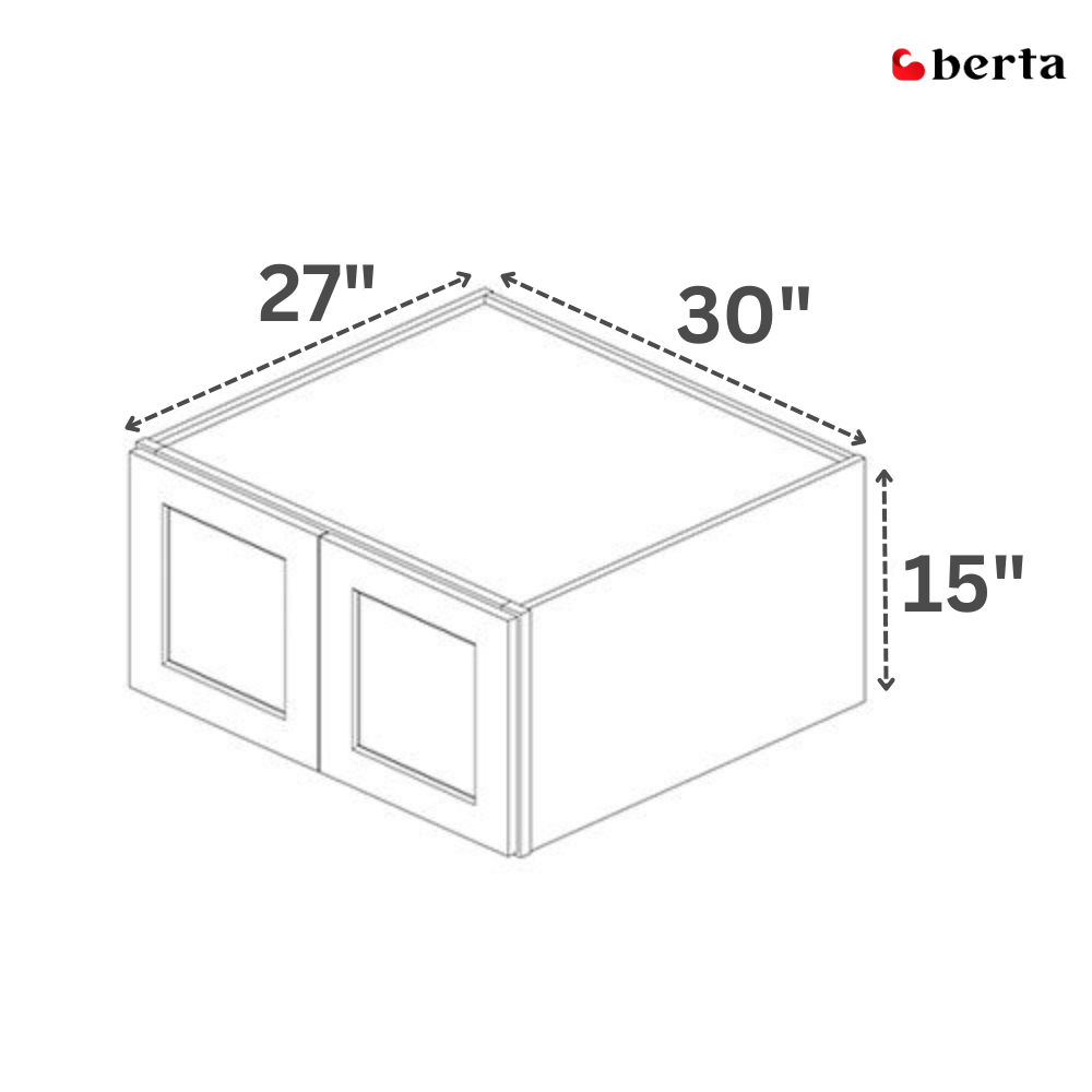 Bridge Wall Cabinets - Classic Shaker Pre-Assembled - Berta 