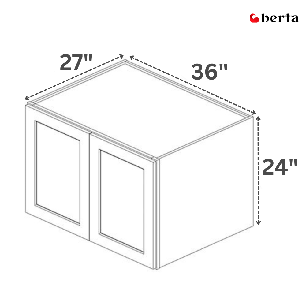 Bridge Wall Cabinets - Classic Shaker Pre-Assembled - Berta 