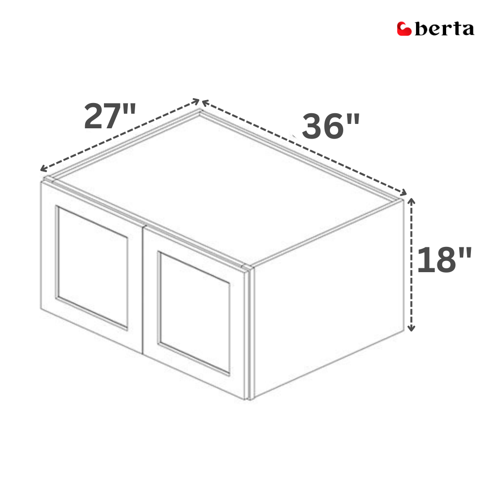 Bridge Wall Cabinets - Classic Shaker Pre-Assembled - Berta 