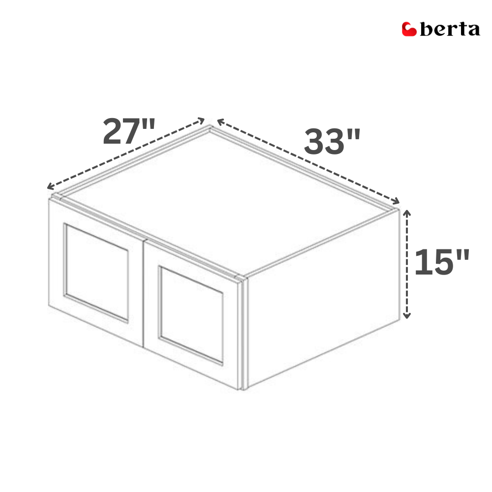 Bridge Wall Cabinets - Classic Shaker Pre-Assembled - Berta 