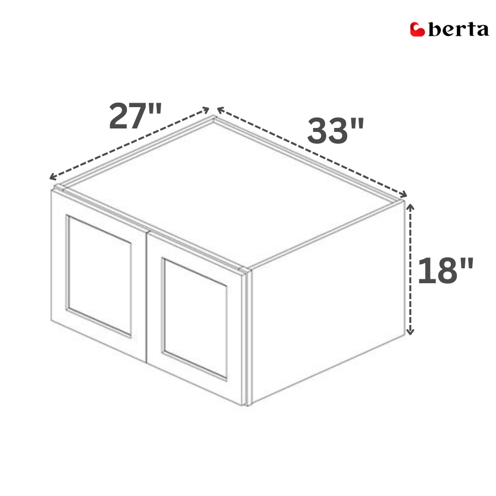 Bridge Wall Cabinets - Classic Shaker Pre-Assembled - Berta 