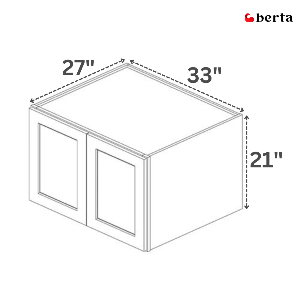 Bridge Wall Cabinets - Classic Shaker Pre-Assembled - Berta 