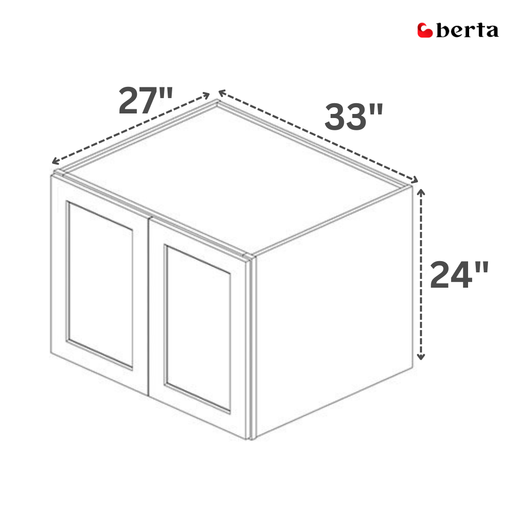 Bridge Wall Cabinets - Classic Shaker Pre-Assembled - Berta 