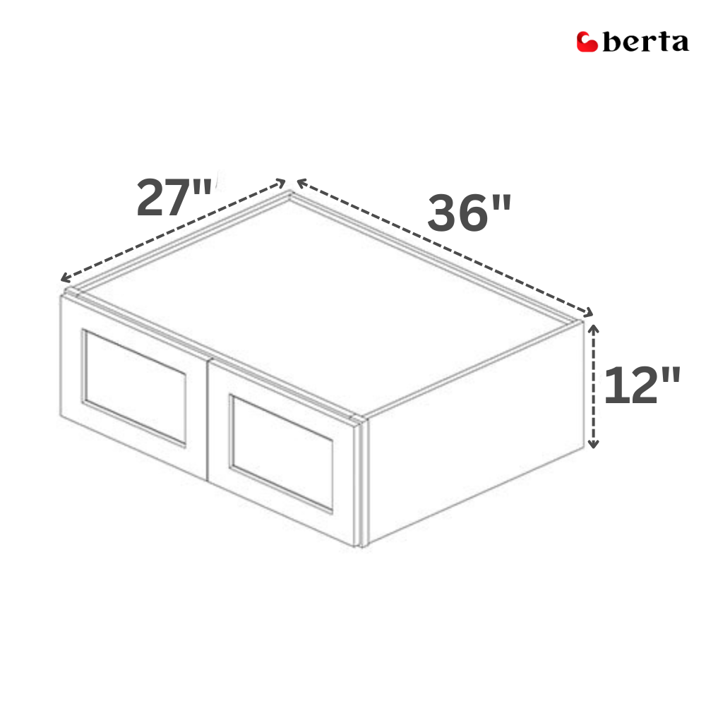 Bridge Wall Cabinets - Classic Shaker Pre-Assembled - Berta 