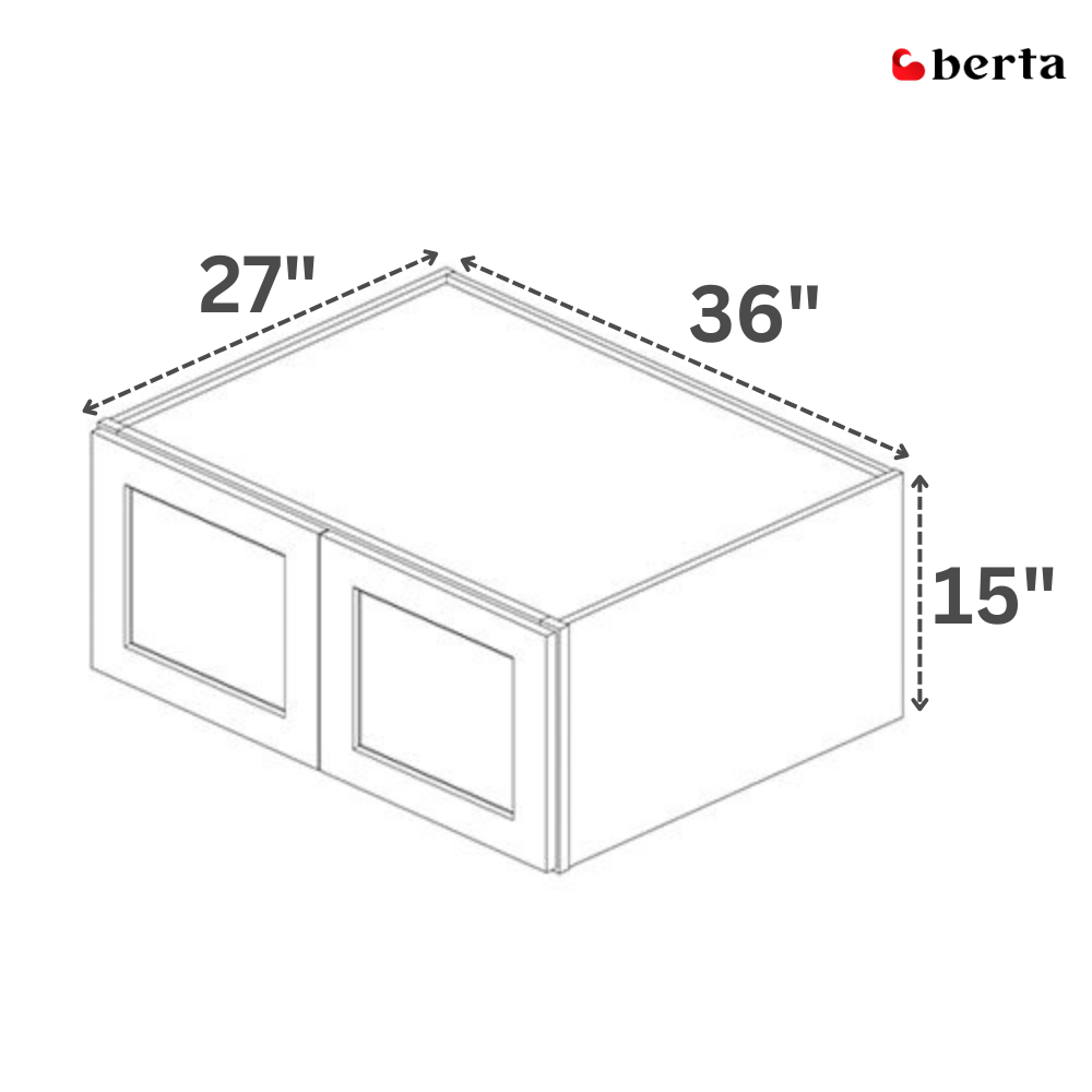 Bridge Wall Cabinets - Classic Shaker Pre-Assembled - Berta 