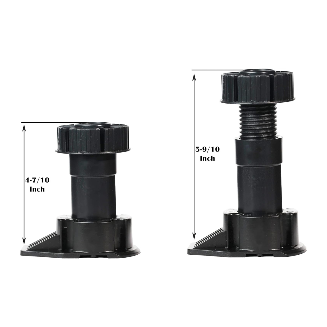 Cabinet Leveler Legs - 330 lb Capacity, Adjustable Height from 4 7/10" to 5 9/10" (120-150 mm) - Berta 