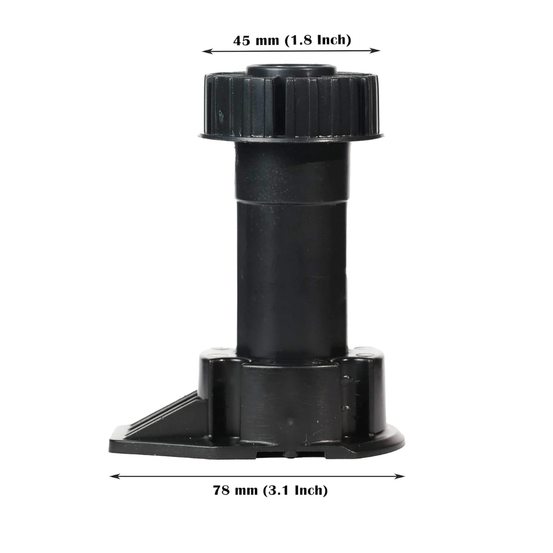 Cabinet Leveler Legs - 330 lb Capacity, Adjustable Height from 4" to 5 1/10" (100-130 mm) - Berta 