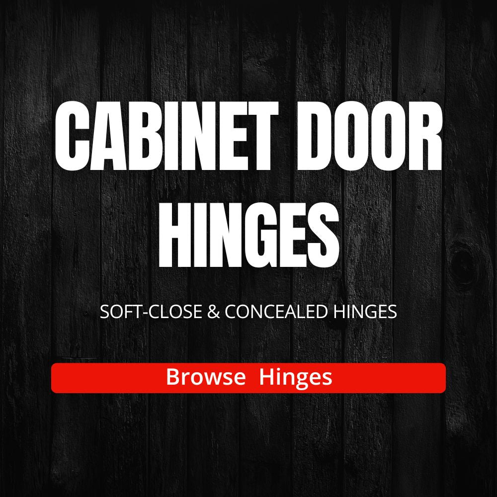 Cabinet door hinges including soft-close and concealed hinge styles