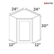 Corner Diagonal Wall Cabinets - Classic Shaker Pre-Assembled - Berta 