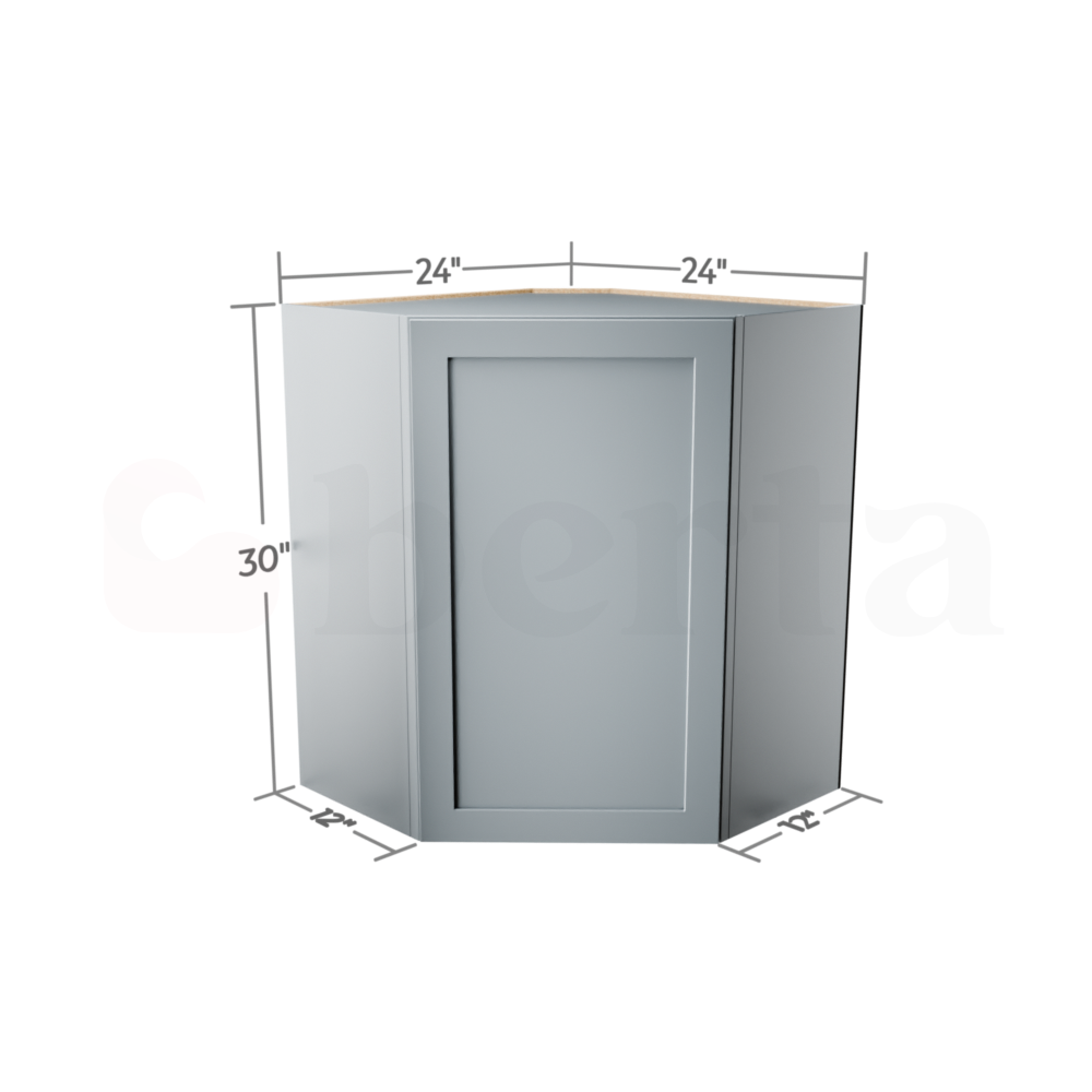 Corner Diagonal Wall Cabinets - Classic Shaker Pre-Assembled - Berta Store 