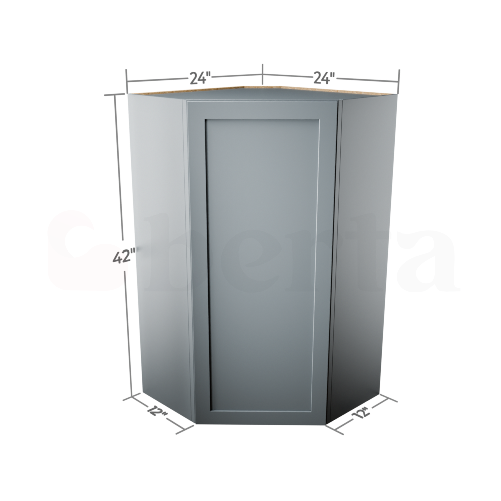 Corner Diagonal Wall Cabinets - Classic Shaker Pre-Assembled - Berta Store 