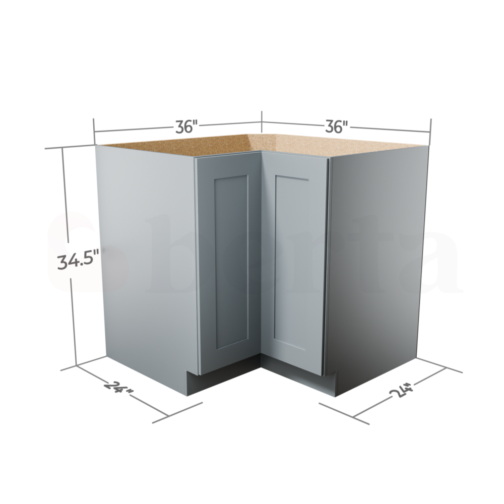 Diagonal Corner Base Cabinets - Classic Shaker Pre-Assembled - Berta Store 
