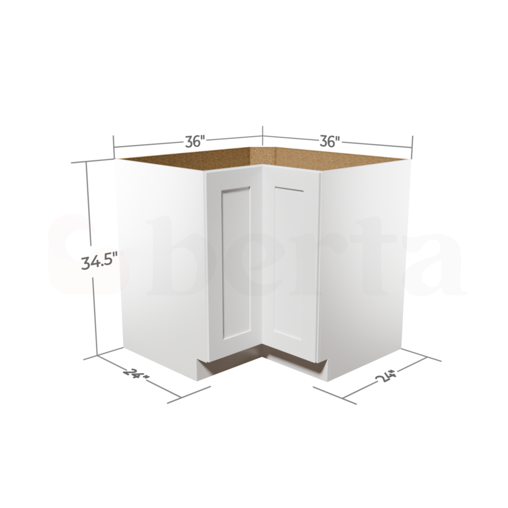 Diagonal Corner Base Cabinets - Classic Shaker Pre-Assembled - Berta Store 