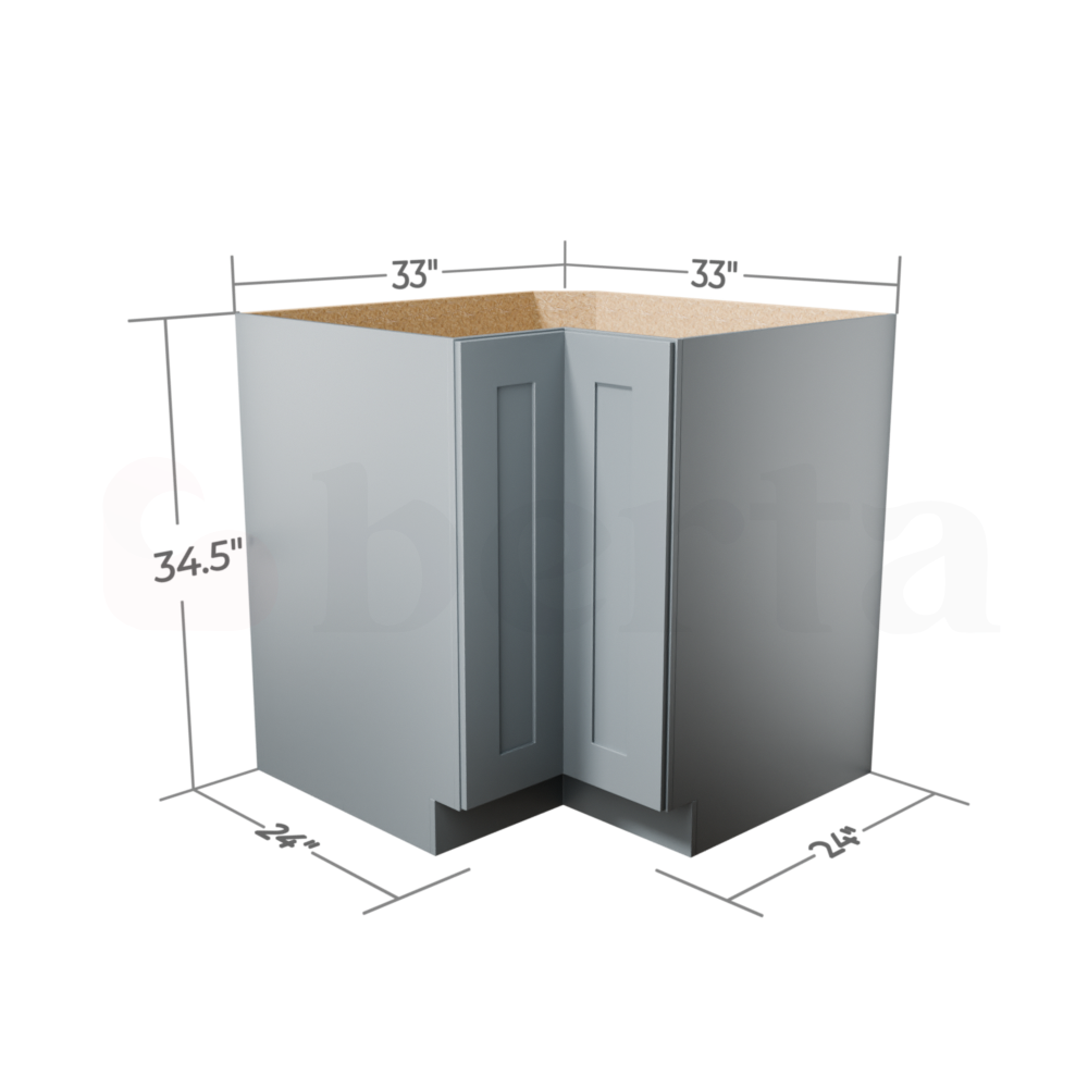 Diagonal Corner Base Cabinets - Classic Shaker Pre-Assembled - Berta Store 