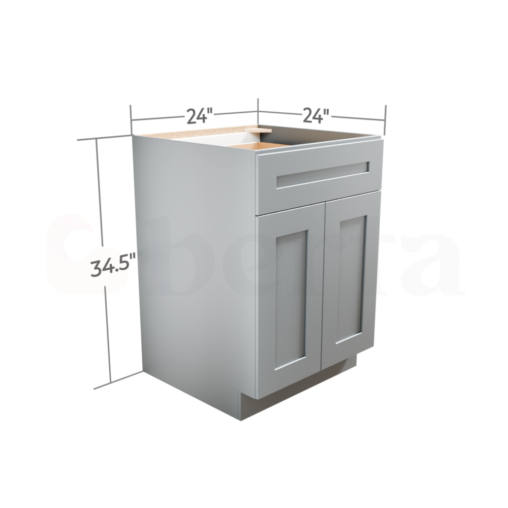 Double Door Base Cabinets - Classic Shaker Pre-Assembled - Berta Store 