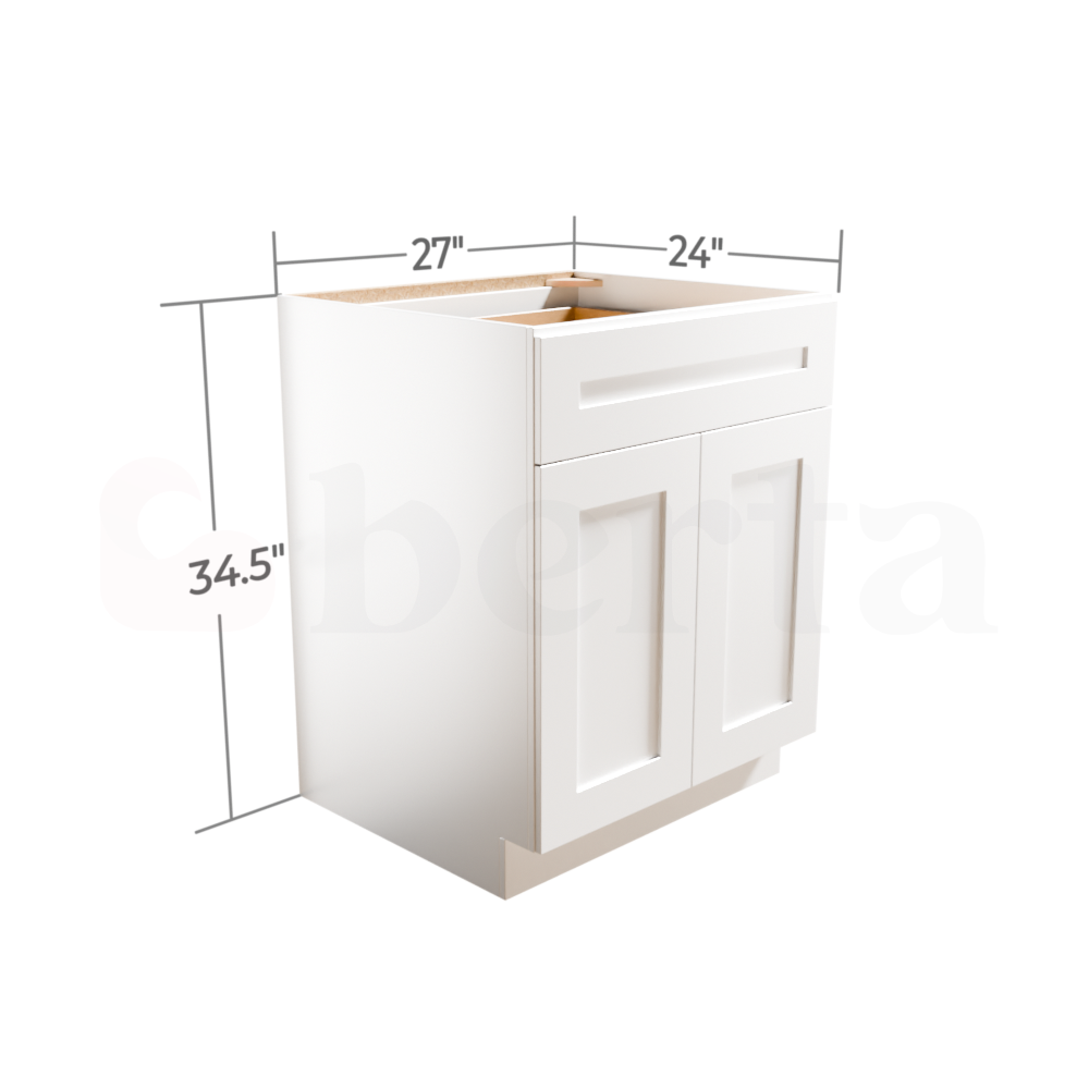 Double Door Base Cabinets - Classic Shaker Pre-Assembled - Berta Store 
