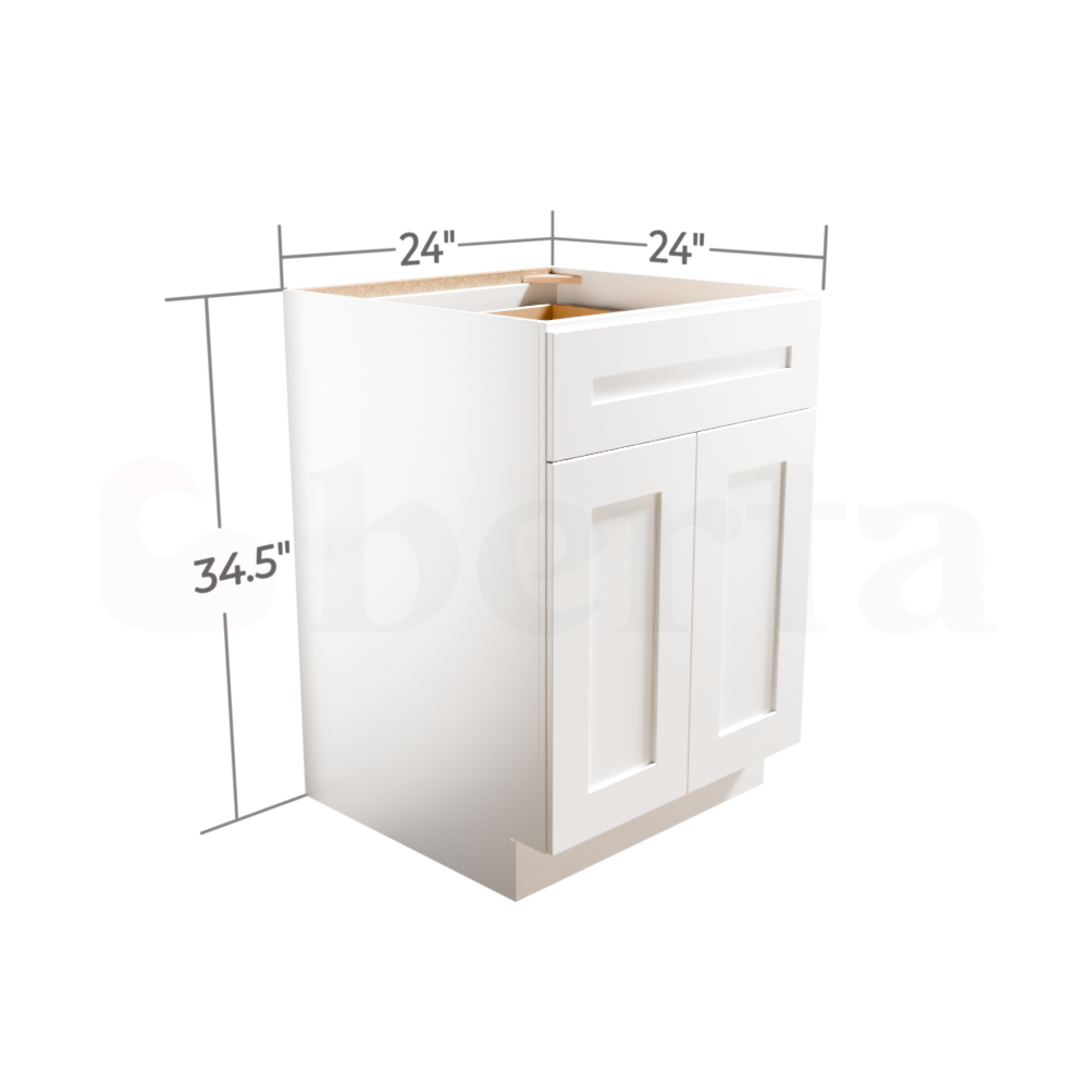 Double Door Base Cabinets - Classic Shaker Pre-Assembled - Berta Store 