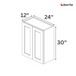 Double Door Wall Cabinet 30" High - Classic Shaker Pre-Assembled - Berta 
